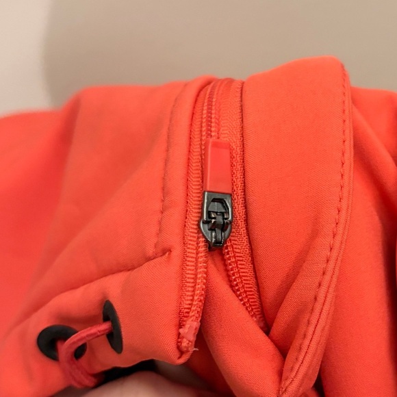 Calvin Klein Orange-Red Hooded Neoprene Fleece Lined Jacket - Picture 16 of 16